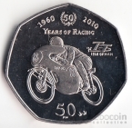 Остров Мэн 50 пенсов 2010 50 лет Мотоспорту
