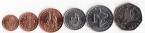 Остров Мэн набор 6 монет 1975-1976