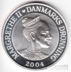 Дания 200 крон 2004 Свадьба Фредерика и Мэри (серебро)