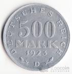 Германия 500 марок 1923 D