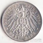 Германия - Саксония 3 марки 1913 100 лет Битвы под Лейпцигом