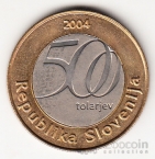 Словения 500 толаров 2004 Юрий Вега (BU)
