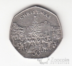 Остров Мэн 50 пенсов 1982 Рождество