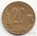 Аргентина 20 сентаво 1948-1949