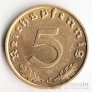 Германия 5 пфеннигов 1939 J