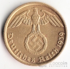 Германия 5 пфеннигов 1939 D