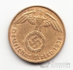 Германия 5 пфеннигов 1938 J