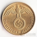 Германия 5 пфеннигов 1937 F