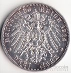 Германия - Вюртемберг 3 марки 1914
