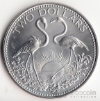 Багамские острова 2 доллара 1974 Фламинго