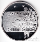 Финляндия 10 евро 2005 Неизвестный солдат (Proof)