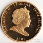 Острова Кука 1 доллар 2009 Космос - Космический шаттл