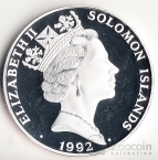 Соломоновы острова 10 долларов 1992 Человек на Луне