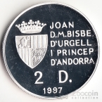 Андорра 2 динера 1987 18 Зимние Олимпийские игры
