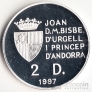 Андорра 2 динера 1987 18 Зимние Олимпийские игры