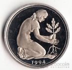 ФРГ 50 пфеннигов 1994 А