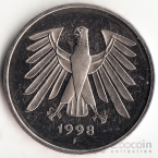ФРГ 5 марок 1998 F