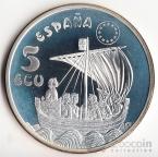 Испания 5 экю 1996 Корабль