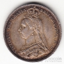 Великобритания 6 пенсов 1887 (герб)