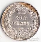 Великобритания 6 пенсов 1879