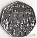 Остров Мэн 50 пенсов 1987 Рождество