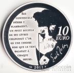 Франция 10 евро 2011 Эмиль Золя (коробка)