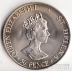 Остров Святой Елены 50 пенсов 2000 100 лет Королеве-Матери