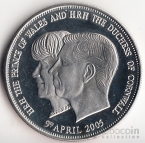 Тристан да Кунья 1 крона 2005 Принц Уэльский