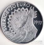 Швеция 20 евро 1997 Александр Рослин
