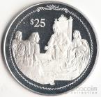 Брит. Виргинские острова 25 долларов 1992 Открытие Америки №4