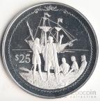 Брит. Виргинские острова 25 долларов 1992 Открытие Америки №10