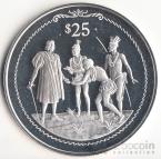Брит. Виргинские острова 25 долларов 1992 Открытие Америки №11