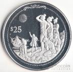 Брит. Виргинские острова 25 долларов 1992 Открытие Америки №21