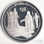 Брит. Виргинские острова 25 долларов 1992 Открытие Америки №22