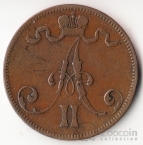 Финляндия 5 пенни 1872