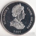Острова Кука 1 доллар 2006 80 лет Телевидению