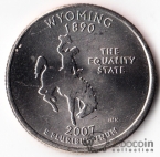 США 25 центов 2007 Штаты США - Wyoming D