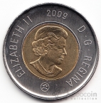 Канада 2 доллара 2009 Белый медведь