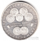 ФРГ 10 марок 1998 50 лет дойчмарке
