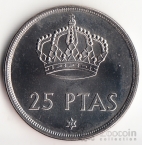 Испания 25 песет 1975