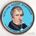 США 1 доллар 2009 Президенты - №09 Уильям Гаррисон (цветная)