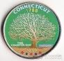 США 25 центов 1999 Штаты США - Connecticut (цветная №1)