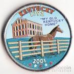 США 25 центов 2001 Штаты США - Kentucky (цветная)