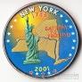 США 25 центов 2001 Штаты США - New York (цветная)