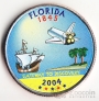 США 25 центов 2004 Штаты США - Florida (цветная)