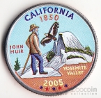 США 25 центов 2005 Штаты США - California (цветная)