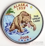 США 25 центов 2008 Штаты США - Alaska (цветная)