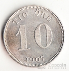 Швеция 10 оре 1907
