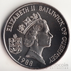 Гернси 2 фунта 1988 Король Вильгельм II