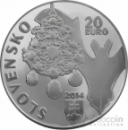 Словакия 20 евро 2014 Опаловые Шахты